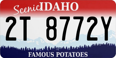 ID license plate 2T8772Y