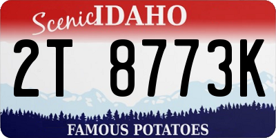 ID license plate 2T8773K