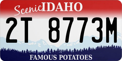 ID license plate 2T8773M