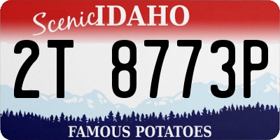 ID license plate 2T8773P