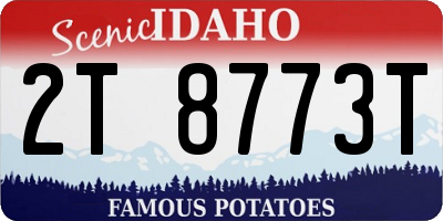 ID license plate 2T8773T