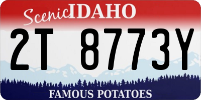ID license plate 2T8773Y
