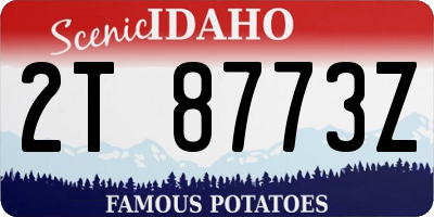 ID license plate 2T8773Z