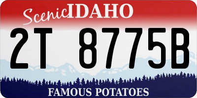 ID license plate 2T8775B