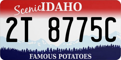 ID license plate 2T8775C