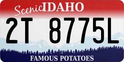ID license plate 2T8775L