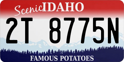 ID license plate 2T8775N