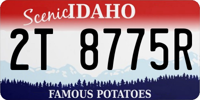 ID license plate 2T8775R
