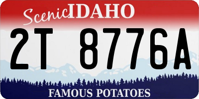 ID license plate 2T8776A