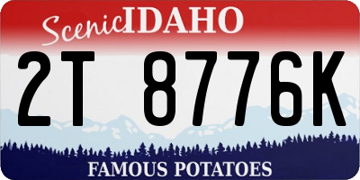 ID license plate 2T8776K