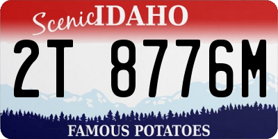 ID license plate 2T8776M