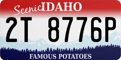 ID license plate 2T8776P