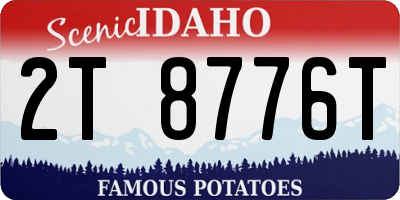ID license plate 2T8776T