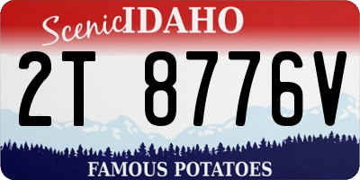 ID license plate 2T8776V
