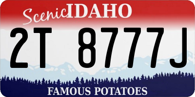ID license plate 2T8777J