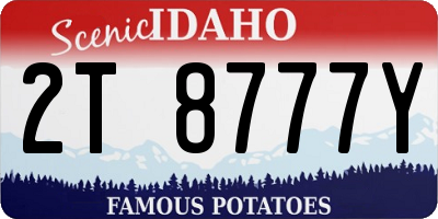 ID license plate 2T8777Y