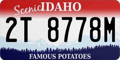 ID license plate 2T8778M