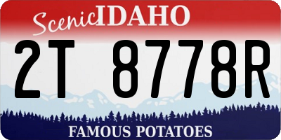 ID license plate 2T8778R