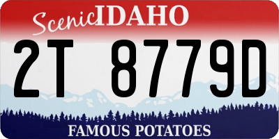 ID license plate 2T8779D