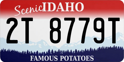 ID license plate 2T8779T