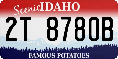 ID license plate 2T8780B