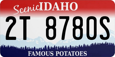 ID license plate 2T8780S