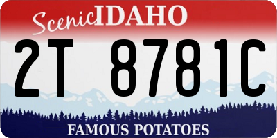 ID license plate 2T8781C