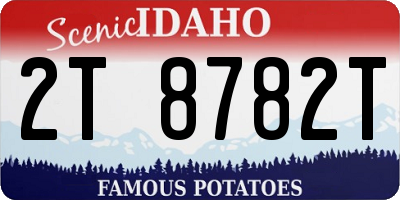 ID license plate 2T8782T