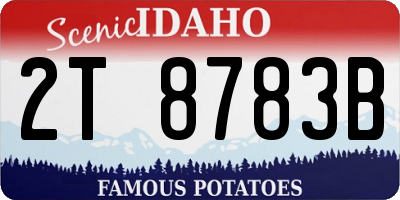 ID license plate 2T8783B
