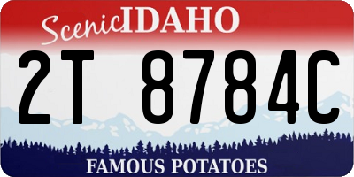 ID license plate 2T8784C