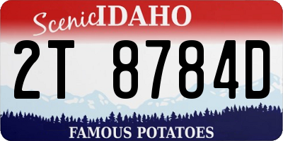 ID license plate 2T8784D