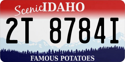 ID license plate 2T8784I