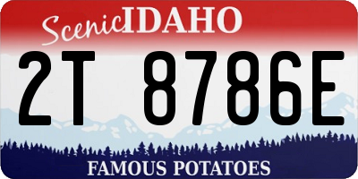 ID license plate 2T8786E