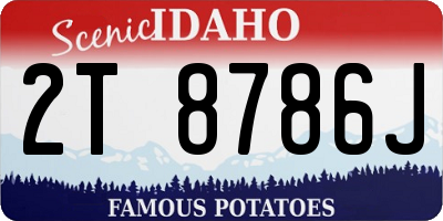 ID license plate 2T8786J