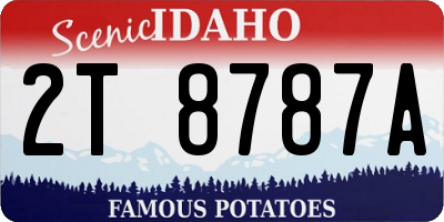 ID license plate 2T8787A
