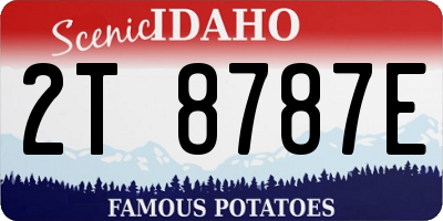 ID license plate 2T8787E