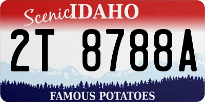 ID license plate 2T8788A