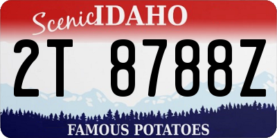 ID license plate 2T8788Z