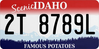 ID license plate 2T8789L