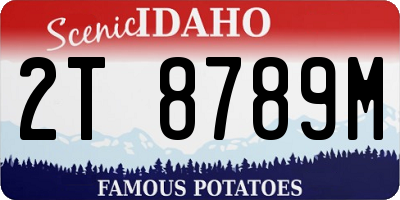 ID license plate 2T8789M