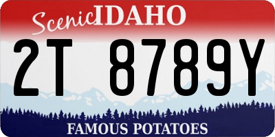 ID license plate 2T8789Y