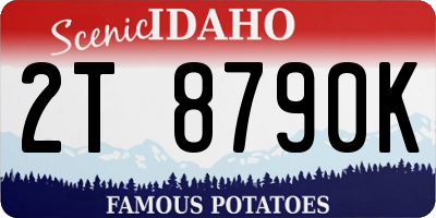 ID license plate 2T8790K