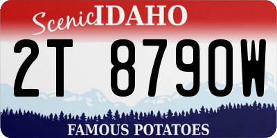 ID license plate 2T8790W