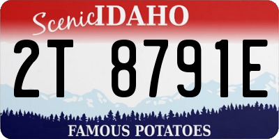 ID license plate 2T8791E
