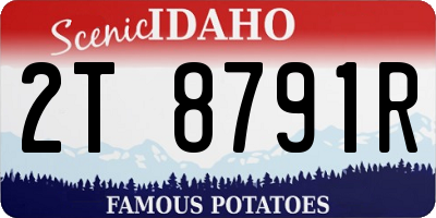 ID license plate 2T8791R