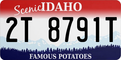 ID license plate 2T8791T