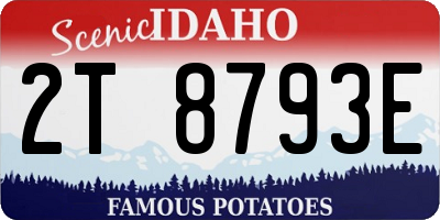 ID license plate 2T8793E