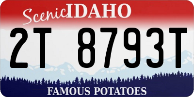 ID license plate 2T8793T