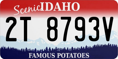 ID license plate 2T8793V