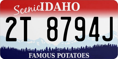 ID license plate 2T8794J